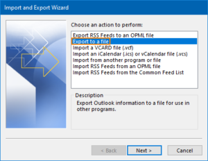 So Exportieren Sie Outlook-Kontakte In CSV, PST Oder VCard